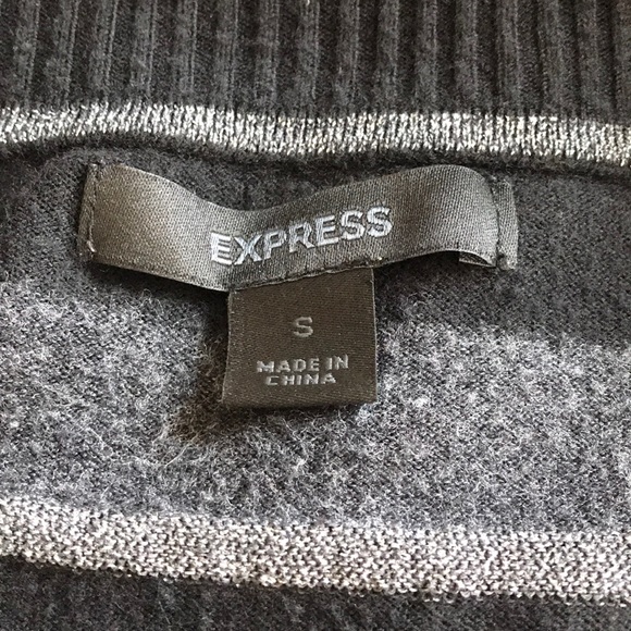 Express striped black/gray/silver sweater - Picture 5 of 6